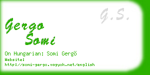 gergo somi business card