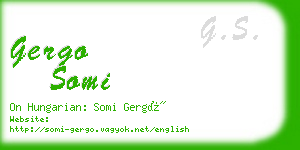 gergo somi business card